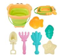 Peufcmi Jouet de Sable pour, Dessin animé Kit de Jouets de Sable,Children Beach Fun with Sea Animal Moules et Sand Phel | Jeu de Plein interactif Creuser des châteaux de Mise en Forme des pour Les de