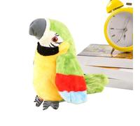 Peufcmi Jouet Perroquet Parlant,Peluche Enregistreuse - Perroquet Éducatif et Sensoriel pour Crèche Garderie Voyage Noël Anniversaire Fête Extérieur