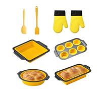 Peufcmi Moule de Cuisson en Silicone - Ustensiles de Cuisine Flexibles - Set Antiadhésif pour Muffins, Cookies, Cupcakes, Œufs, Donuts, Bacon | pour Muffin, Cookie, Cupcake, Œuf, Donut, Bacon