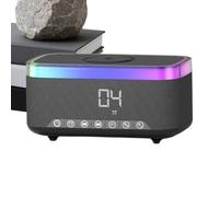 Peufcmi Réveil avec Chargeur sans Fil | Enceinte À Éclairage D'Ambiance | Station De Charge pour Réveil Numérique avec Bruit Blanc,pour Chevet, Chambre, Nuit, Intérieur, Maison, Sommeil et Lieu de