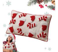 Peufcmi Taie d'oreiller de Noël | Oreillers lombaires de vacances | Coussin de dossier de canapé doux pour Noël, chambre à coucher, bureau, voiture, canapé, fête, planificateurs, appartement, amateurs