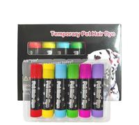 Peufcmi Teinture De Couleur Pour Poils De Chien | Crayon de Stylisme pour la Coloration et la Peinture des Poils | Marqueurs Crayons Peinture Sécurisés Temporaires Pour Stylisme Créatif Chevaux Bovins