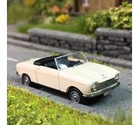 Peugeot 204, cabriolet, blanc, 1966 - SAI 6650 - HO 1/87
