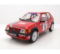 Peugeot 205 Pts #26 Tour De Corse 1990 Rouge Devin Viste Modèle 1:18 Solido