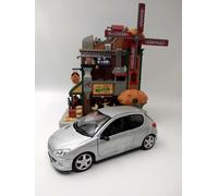 Peugeot 206 RC 2003 Argent Aluminium 2003, echelle 1/18 ,Norev , 21cm,neuve,