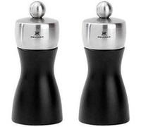 Peugeot - Duo de moulins à poivre et à sel en bois et inox couleur noir 12 cm Inconnu G