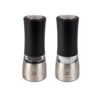 PEUGEOT Duo moulins à sel et à poivre Daman u'Select 16 cm Inox Noir irisé 6 réglages