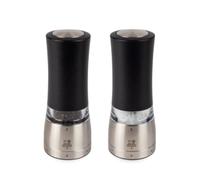 PEUGEOT Duo moulins à sel et à poivre Daman u'Select 16 cm Inox Noir irisé 6 réglages