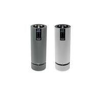 Line Electric Coffret cadeau - Duo de moulins à poivre et à sel électriques rechargeables, u'Select, carbone et aluminium, 15 cm - 6in.