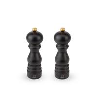 PEUGEOT - Duo Paris - Moulin à Poivre + Moulin à Sel 18 cm - Réglage Classique - Innovation Sel Glace, Mécanisme Zirlion - Bois Revalorisé Labellisé PEFC - Fabrication Française - Coloris Chocolat