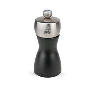 Peugeot Moulin à sel manuel Fidji – Bois et inox Noir mat 12 cm