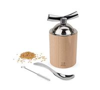 Peugeot Isen Moulin à graines de lin manuel, Couleur : Naturel, Taille : 13 cm, Matière : Bois/Inox, 34535