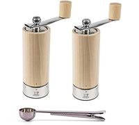 Peugeot Isen u'Select Salt & Pepper Mills Gift Set 18cm-7in, Natural - With Stainless Steel Spice Scoop & Clip