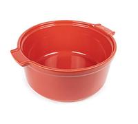 PEUGEOT - Moule à Soufflé En Céramique - 24 cm (anses comprises) - Diamètre : 22 cm x 8,5 cm - Contenance : 2,4 L - Garanti 10 Ans - Fabrication Française - Coloris Rouge