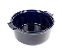 PEUGEOT - Moule à Soufflé En Céramique - 24 cm (anses comprises) - Diamètre : 22 cm x 8,5 cm - Contenance : 2,4 L - Garanti 10 Ans - Fabrication Française - Coloris Bleu Profond
