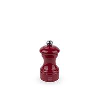 PEUGEOT - Moulin à Poivre Bistro 10 cm - Réglage Classique - En Bois Labellisé PEFC - Fabrication Française - Coloris Laqué Rouge Passion