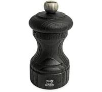 PEUGEOT - Moulin à Poivre Bistro Nature Black 10 cm + Poivre Noir Bio Fair Trade - Réglage Classique - En Bois Revalorisé Labellisé PEFC - Fabrication Française - Coloris Noir