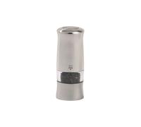 PEUGEOT - Moulin à Poivre Électrique Zeli 14 cm - Avec Eclairage - Poivre Noir Inclus - 6 Piles + Ampoule De Rechange Inclus - Coloris Inox, Abs Chromé Mat