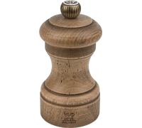 PEUGEOT - Moulin à Sel Bistro Antique 10 cm - Réglage Classique - En Bois Labellisé PEFC - Fabrication Française - Finition Antiquaire