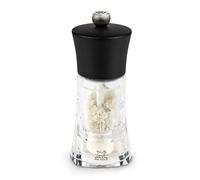 PEUGEOT - Moulin à Sel Humide Oléron 14 cm - Réglage Classique - Mécanisme Spécial Sel Humide en Céramique - En Bois Labellisé PEFC et acryl - Fabrication Française - Coloris Noir