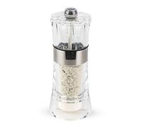 PEUGEOT - Moulin à Sel Humide Oslo 12 cm + Sel Humide Inclus - Réglage Classique - Mécanisme Spécial Sel Humide en Céramique - En Acryl et Inox - Fabrication Française