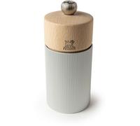 PEUGEOT - Moulin à Sel Line 12 cm - Réglage Classique - Innovation Sel Glace, Mécanisme Zirlion - Aluminium et Bois Labellisé PEFC - Fabrication Française - Coloris Naturel