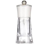 PEUGEOT - Moulin à Sel Molène Manuel 14 cm - Réglage Classique - Fabrication Française - Acryl - Coloris Transparent et Blanc