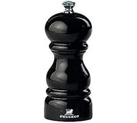 PEUGEOT - Moulin à Sel Paris 12 cm - Réglage Classique - En Bois Labellisé PEFC - Fabrication Française - Coloris Laqué Noir