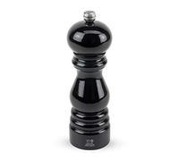 PEUGEOT - Moulin à Sel Paris 18 cm - Réglage Classique - En Bois Labellisé PEFC - Fabrication Française - Coloris Laqué Noir