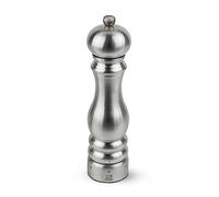 PEUGEOT - Moulin à Sel Paris Chef u'Select 22 cm + Sel Gemme Inclus - En Inox - 6 Réglages de Moutures Prédéfinies - Fabrication Française - Coloris Inox