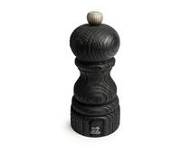 Paris Nature Black Moulin à sel manuel en bois upcyclé, noir, 12 cm - 5in Peugeot