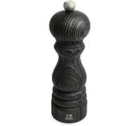 PEUGEOT - Moulin à Sel Paris Nature Black 18 cm - Réglage Classique - En Bois Revalorisé Labellisé PEFC - Fabrication Française - Coloris Noir