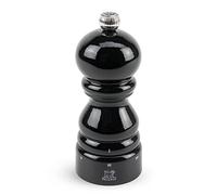PEUGEOT - Moulin à Sel Paris u'Select 12 cm + Sel Gemme Inclus - 6 Réglages de Moutures Prédéfinies - En Bois Labellisé PEFC - Fabrication Française - Coloris Laqué Noir
