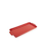 Peugeot - Plaque Mignardises et aperitifs en céramique - 40 cm (anses comprises) x 16 cm x 2,5 cm- Garanti 10 Ans - Fabrication Française - Coloris Rouge