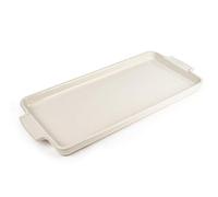 Peugeot - Plaque Mignardises et aperitifs en céramique - 40 cm (anses comprises) x 16 cm x 2,5 cm - Garanti 10 Ans - Fabrication Française - Coloris Ecru