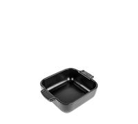 PEUGEOT - Plat Four En Céramique Carré - 18 cm (anses comprises) x 11,4 cm x 5,1 cm - Contenance : 0,66 L - Garanti 10 Ans - Fabrication Française - Coloris Noir Satin