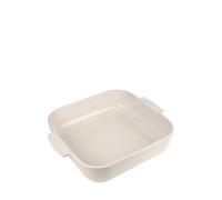 PEUGEOT - Plat Four En Céramique Carré - 36 cm (anses comprises) x 31 cm x 8,2 cm - Contenance : 5,4 L - Garanti 10 Ans - Fabrication Française - Coloris Ecru