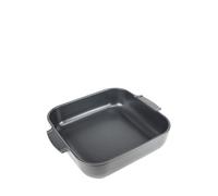 PEUGEOT - Plat Four En Céramique Carré - 36 cm (anses comprises) x 31 cm x 8,2 cm - Contenance : 5,4 L - Garanti 10 Ans - Fabrication Française - Coloris Ardoise
