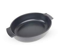 PEUGEOT - Plat Four En Céramique Ovale - 31 cm (anses comprises) x 20 cm x 6 cm - Contenance : 2,2 L - Garanti 10 Ans - Fabrication Française - Coloris Ardoise