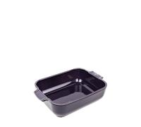 PEUGEOT - Plat Four En Céramique Rectangulaire - 25 cm x 16,8 cm x 6,2 cm - Contenance : 1,4 L - Garanti 10 Ans - Fabrication Française - Coloris Aubergine