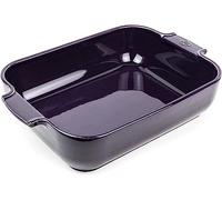 PEUGEOT - Plat Four En Céramique Rectangulaire - 32 cm x 21,7 cm x 7,2 cm - Contenance : 2,7 L - Garanti 10 Ans - Fabrication Française - Coloris Aubergine