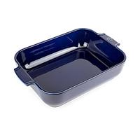 PEUGEOT - Plat Four En Céramique Rectangulaire - 32 cm x 21,7 cm x 7,2 cm - Contenance : 2,7 L - Garanti 10 Ans - Fabrication Française - Coloris Bleu