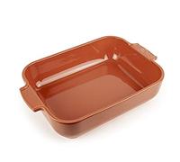 PEUGEOT - Plat Four En Céramique Rectangulaire - 32 cm x 21,7 cm x 7,2 cm - Contenance : 2,7 L - Garanti 10 Ans - Fabrication Française - Coloris Terracotta