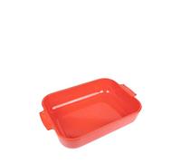 PEUGEOT - Plat Four En Céramique Rectangulaire - 36 cm x 23,6 cm x 7,5 cm - Contenance : 3,8 L - Garanti 10 Ans - Fabrication Française - Coloris Rouge