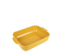 PEUGEOT - Plat Four En Céramique Rectangulaire - 40 cm x 27,2 cm x 8,3 cm - Contenance : 5,2 L - Garanti 10 Ans - Fabrication Française - Coloris Jaune Safran