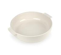 PEUGEOT - Plat Four En Céramique rond - 34 cm (anses comprises) - Diamètre : 30 cm x 7 cm - Contenance : 2,1 L - Garanti 10 Ans - Fabrication Française - Coloris Ecru