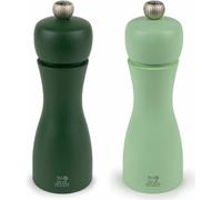 Duo De Moulins À Poivre Et À Sel Manuels En Bois, Eau, 15 Cm Tahiti