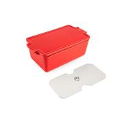 PEUGEOT - Terrine en Céramique avec Presse Appolia - 20 cm x 11 cm x 7,5 cm - Contenance : 0,65 L - Terrine Pour Foie Gras - Garanti 10 Ans - Fabrication Française - Coloris Rouge