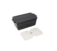 PEUGEOT - Terrine en Céramique avec Presse Appolia - 20 cm x 11 cm x 7,5 cm - Contenance : 0,65 L - Terrine Pour Foie Gras - Garanti 10 Ans - Fabrication Française - Coloris Ardoise