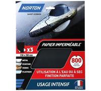 Peuille impermeable 23 x 28 cm grain 800 usage itensif (lot de 3)